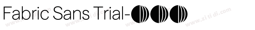 Fabric Sans Trial字体转换